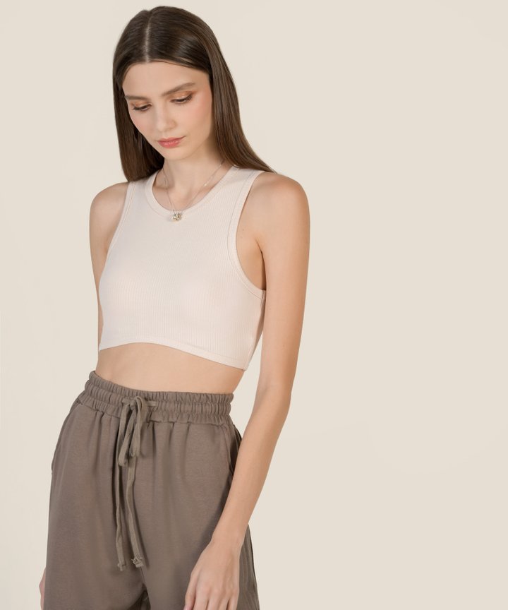 Renuka Cropped Tank - Nougat (Restock)