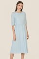 River Broderie Midi Dress in Baby Blue Women's Clothing Online