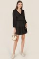 Vallena Frill Tiered Dress in Black Women's Clothing Online
