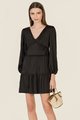 Vallena Frill Tiered Dress in Black Fashion Online Store