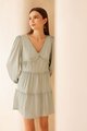 Vallena Frill Tiered Dress in Spring Blue Female Fashion Online
