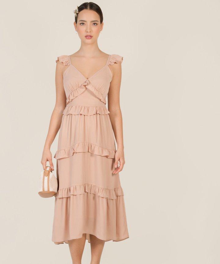 Solange Ruffle Maxi - Rosewater