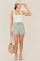 Lenne Cotton Sweatshorts in Green Online Clothes Singapore Shopping