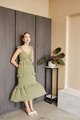 Solange Ruffle Maxi in Green Online Women's Fashion