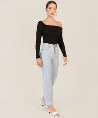 Karine Cold Shoulder Knit Top in Black Women's Apparel Online