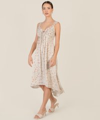 Sabine Floral Midi in Ivory Online Clothes Singapore Shopping