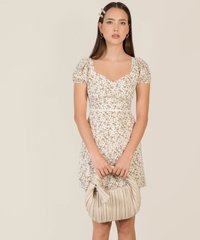 Tilly Floral Dress in White Blogshop Singapore Online