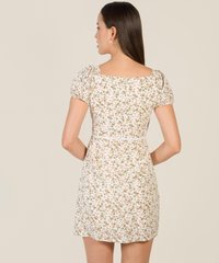 Tilly Floral Dress in White Ladies Clothes Online
