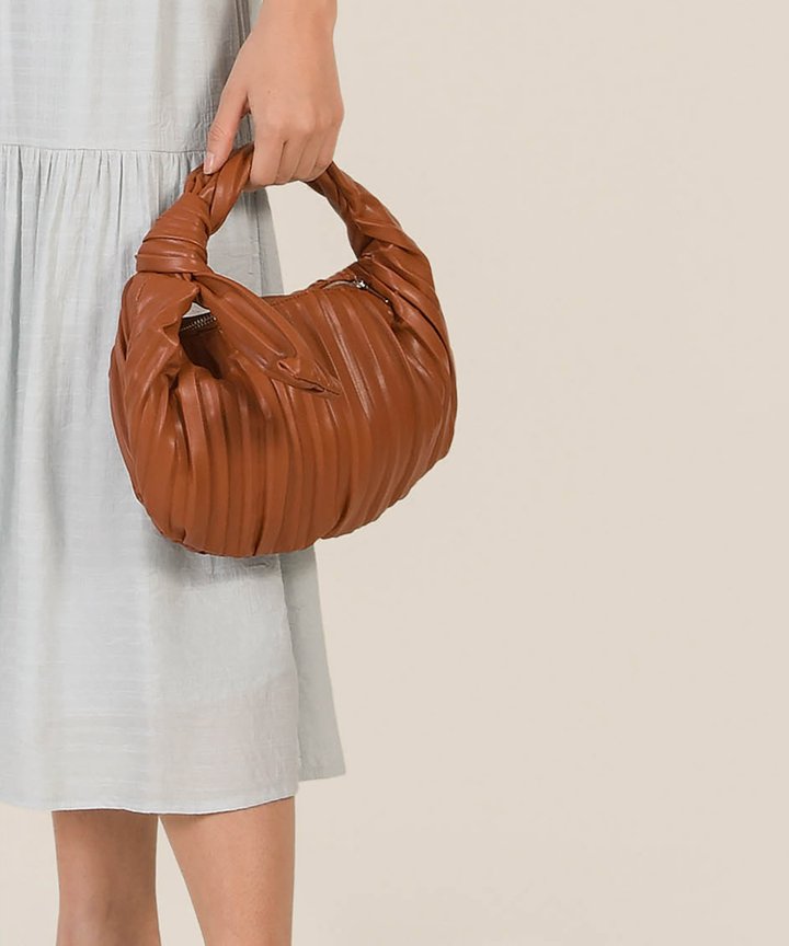 Irfan Pleat Bag - Cinnamon