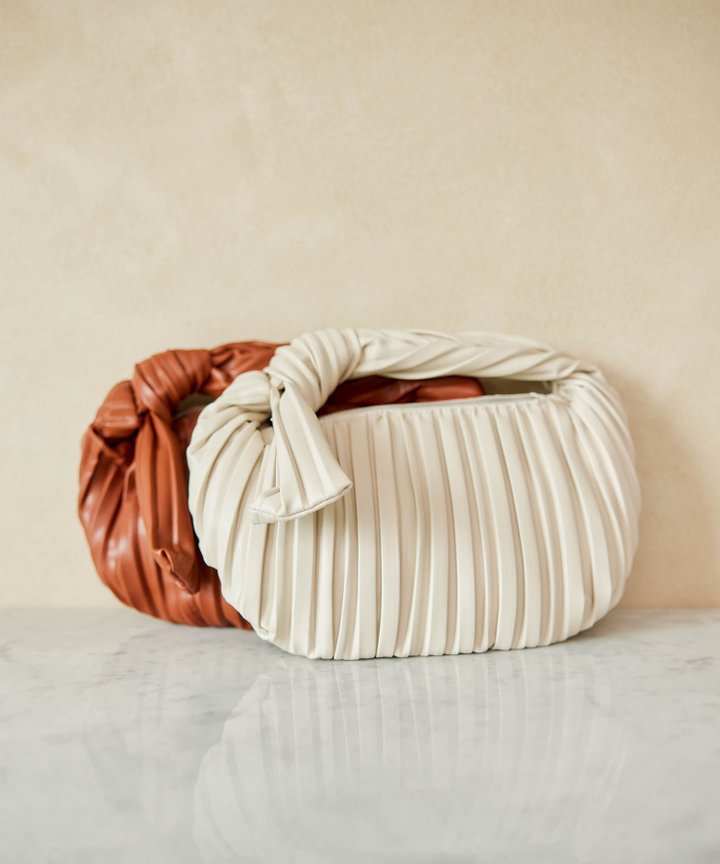 Irfan Pleat Bag - Coconut