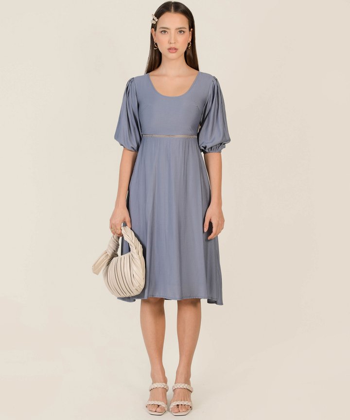 Olympia Scoop Neck Midi - Royal Blue