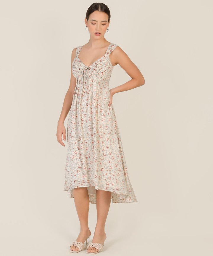 Sabine Floral Midi - Ivory