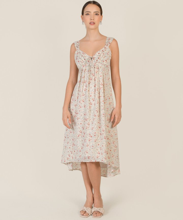 Sabine Floral Midi - Ivory