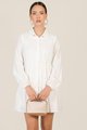 Ballad Tiered Shirtdress in White Online Women's Fashion