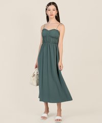 Danielle Ruched Midi in Ocean Women's Dresses Online