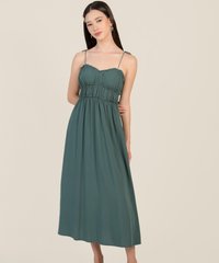 Danielle Ruched Midi in Ocean Online Dresses Singapore