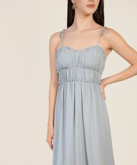 Danielle Ruched Midi in Sky Blue Women's Dresses Online