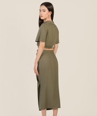 Lyon Button Shirt in Moss Online Clothes Singapore Shopping