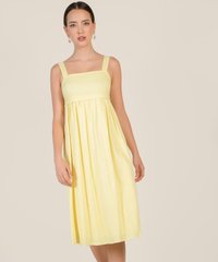 Rivulet Tie Back Tent Midi Dress in Yellow Online Clothes Singapore Shopping