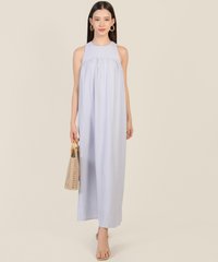 Taylor Gingham Maxi in Baby Blue Blogshop Singapore Online