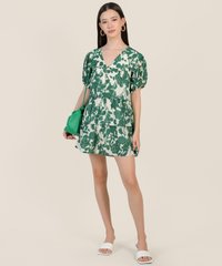 Theiss Abstract Floral Dress in Spanish Green Blogshop Singapore Online
