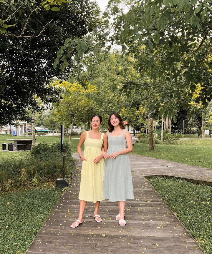 Rivulet Tie Back Tent Midi Dress - Lemon