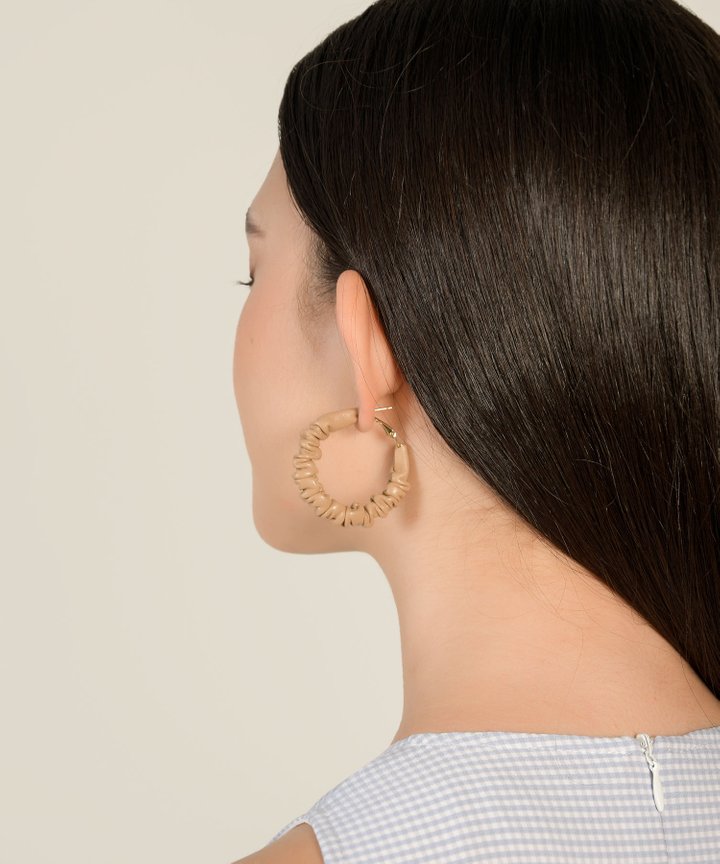 Seema Gathered Hoop Earrings