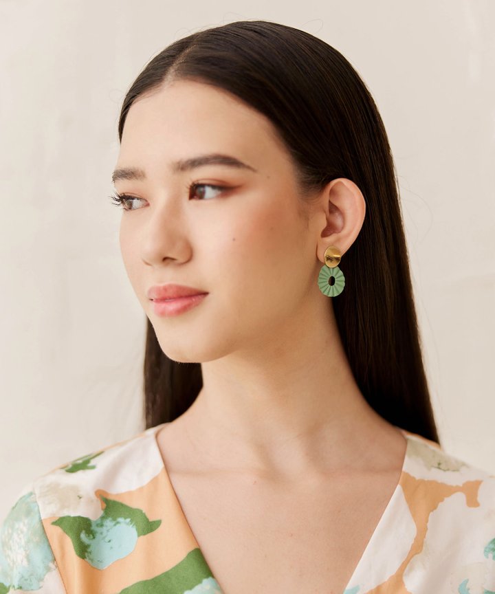 Valencia Fluted Drop Earrings