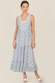 Swansea Floral Crochet Trim Maxi in Blue Women's Dresses Online