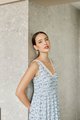 Swansea Floral Crochet Trim Maxi Dress in Blue Fashion Online Store