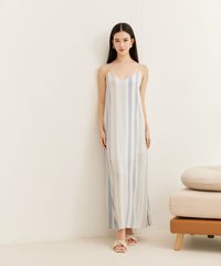 Alicante Striped Slip Dress in Powder Blue Fashion Blog Shop Singapore