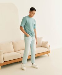 Ando Men's Cotton T-Shirt in Steel Blue Online