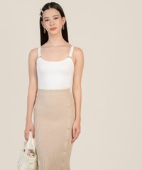 Prinsep Knit Button Down Skirt in Sand Clothes Online