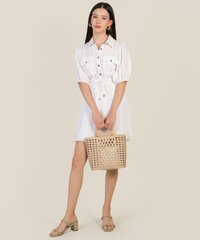 Morgan Casual Shirtdress in White Women's Apparel Online