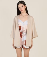 Rhapsody Abstract Kimono in Stone Best Online Clothing Stores Singapore