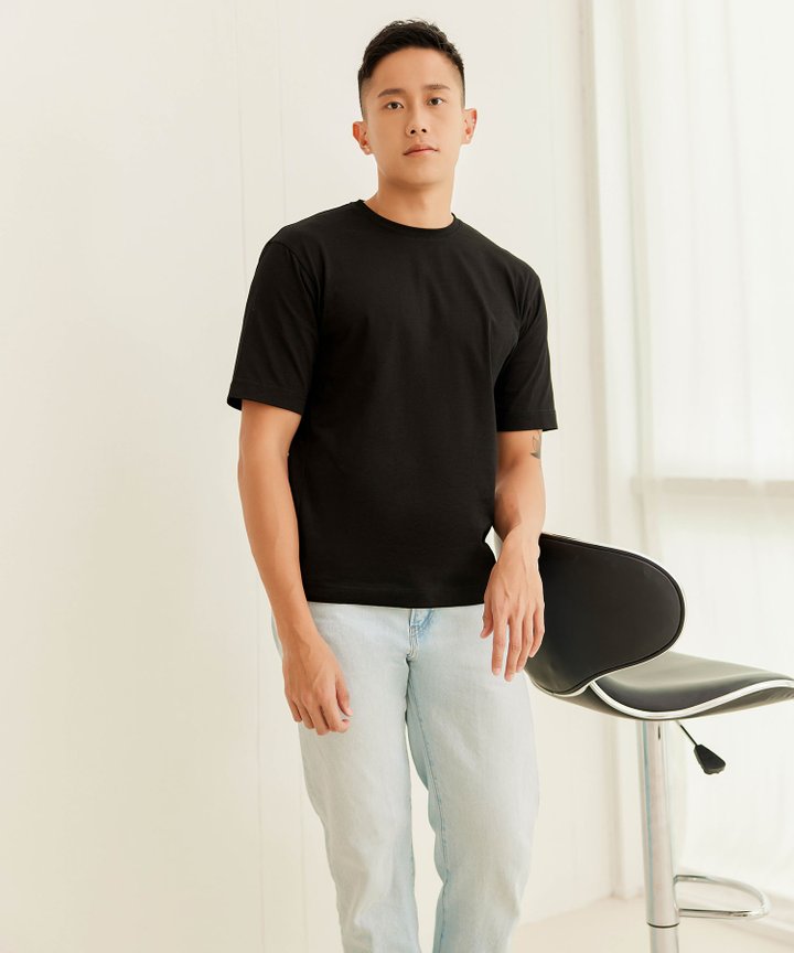 Ando Men’s Cotton Shirt - Black