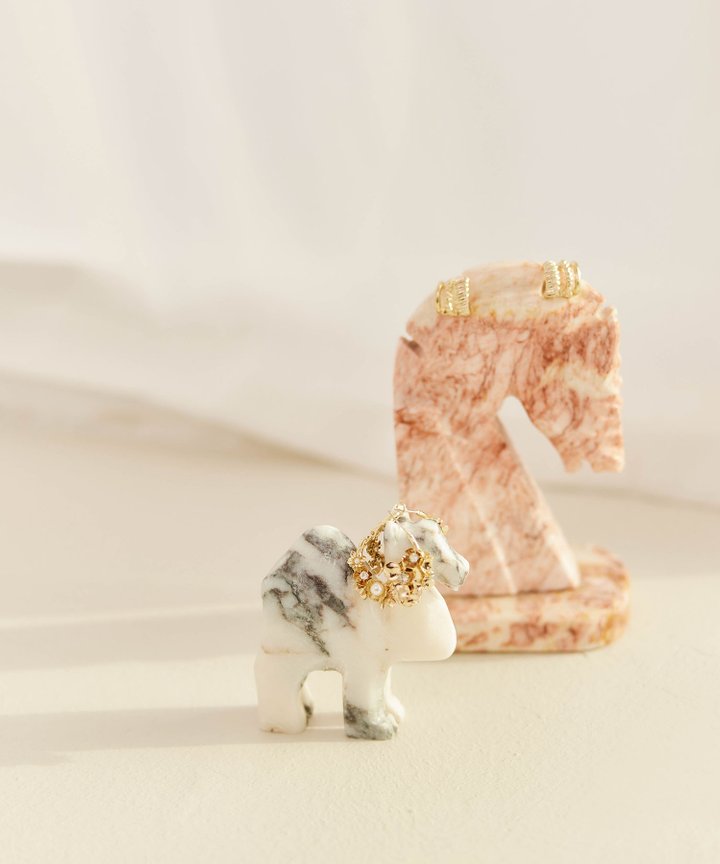 Falk Floral Hoop Earrings