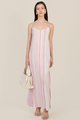 Alicante Striped Slip Dress in Crepe Pink Women's Clothing Online