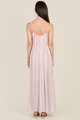 Alicante Striped Slip Dress in Crepe Pink Womens Clothes Singapore