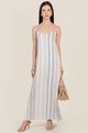 Alicante Striped Slip Dress in Powder Blue Online Clothes Singapore Shopping