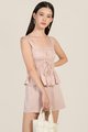 Amiri Gathered Peplum Top in Tea Rose Online Clothes Singapore Shopping