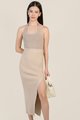 Kira Halter Knit Top in Light Fawn Fashion Blog Shop Singapore