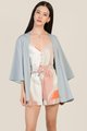 Rhapsody Abstract Kimono in Sky Blue Online Women's Fashion