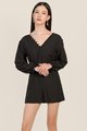 Tunisia Button Playsuit in Black Women's Clothing Online