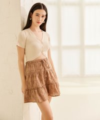 Dakota Broderie Skirt in Latte Women's Clothing Online