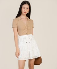 Dakota Broderie Skirt in White Blogshop Singapore Online