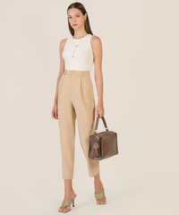 Hunter Cropped Tank in Almond Online Clothes Singapore Shopping