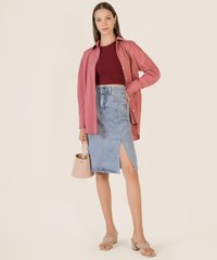 Hunter Cropped Tank in Wine Casual Women's Wear