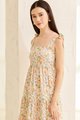 Lyon Floral Tiered Maxi in Cream Women's Apparel Online