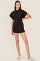 Marten Belted Striped Shorts in Black Online Clothes Singapore Shopping